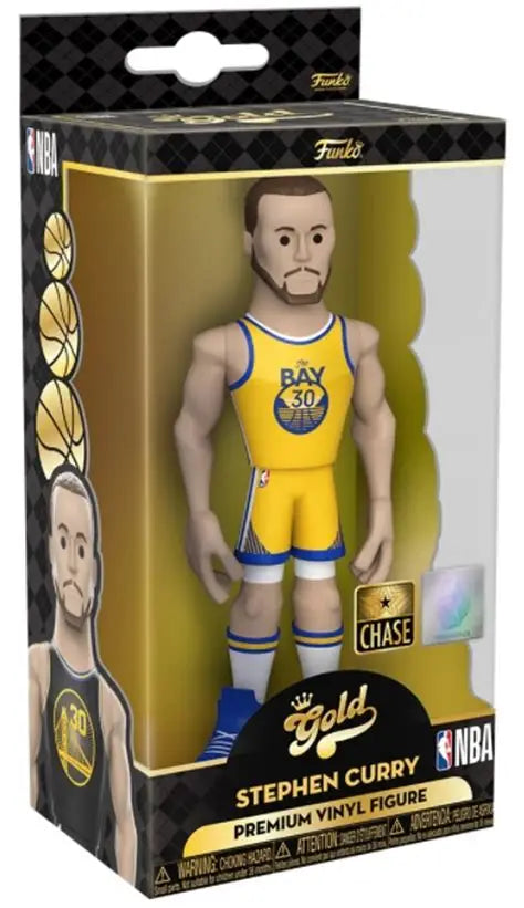 Funko Gold NBA STEPHEN CURRY Yellow Jersey CHASE VARIANT 5-Inch Figure WARRIORS